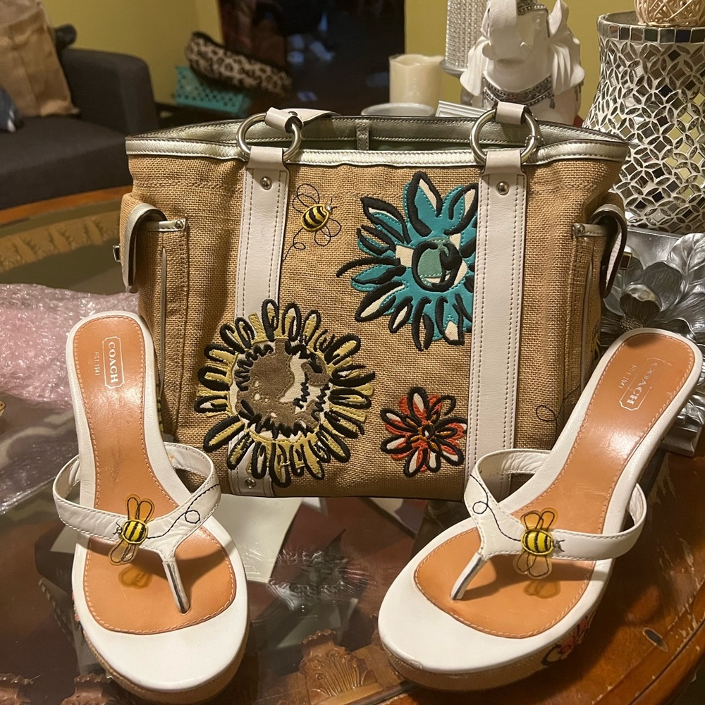 Coach wedge sandals
